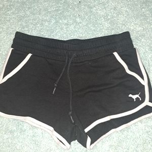 PINK black and white shorts !